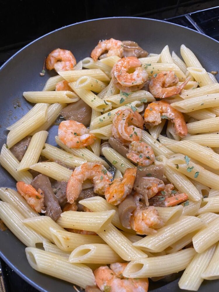 Pasta Mazzancolle e Porcini Ricette di pesce