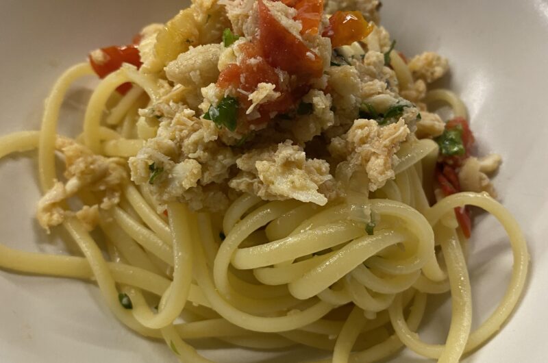Spaghetti al granchio blu