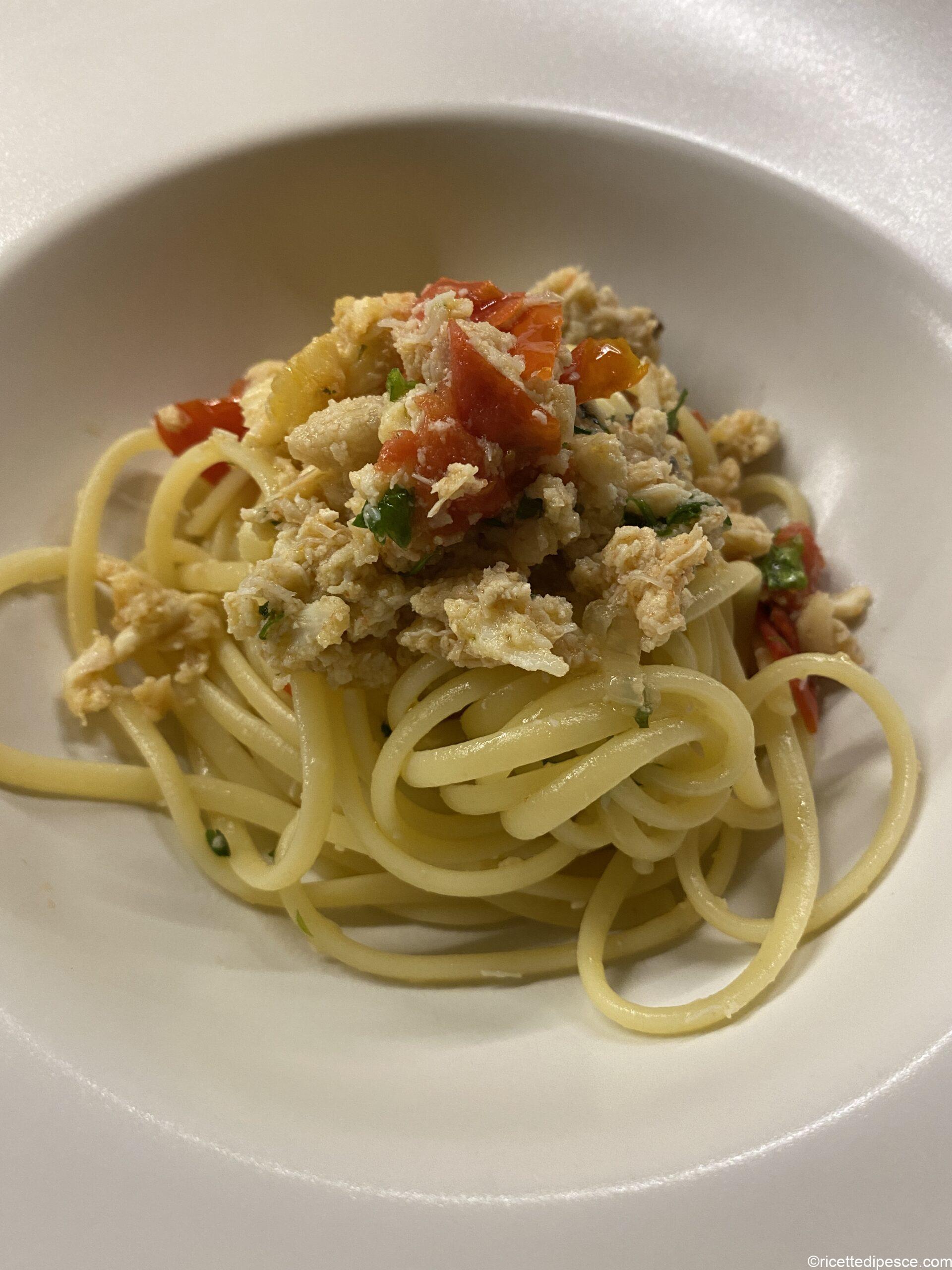 Spaghetti al granchio blu - Ricette di pesce Spaghetti al granchio blu - Ricette di pesce