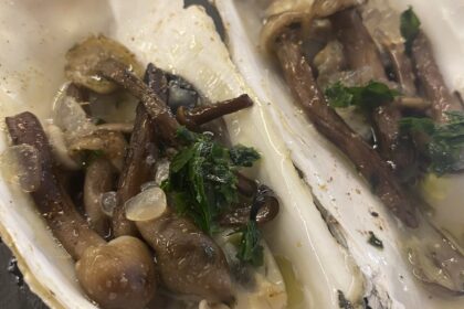 ostriche al forno con chiodini