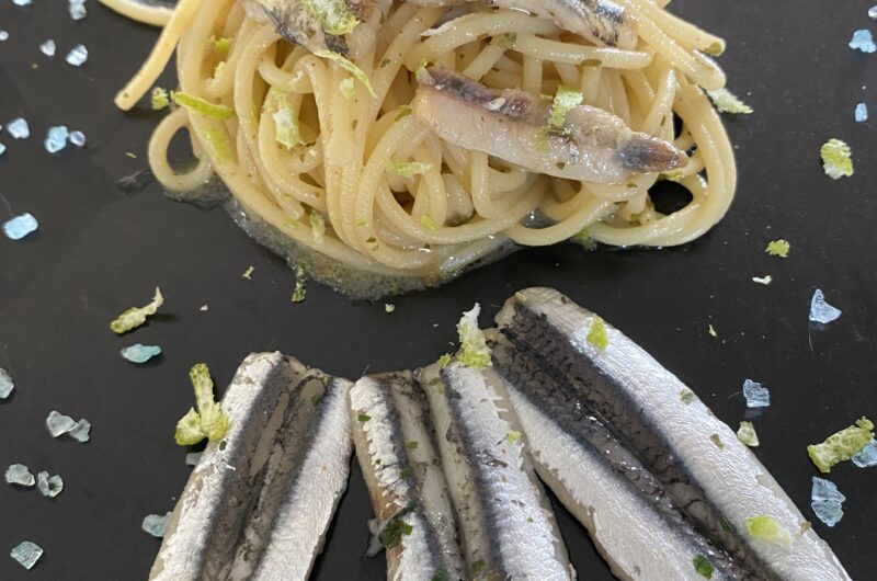 Spaghetti di alici marinate al lime