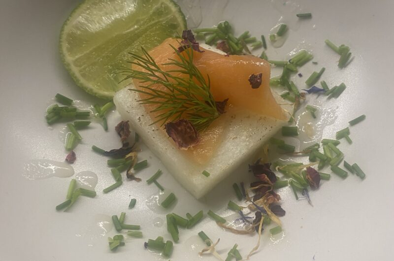 Salmone affumicato e polenta