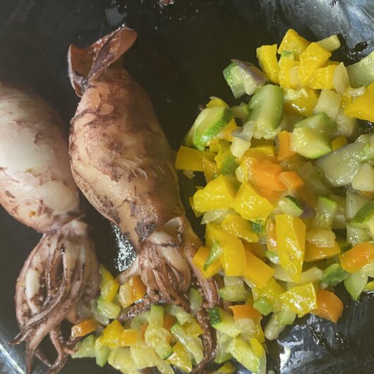 Calamari ripieni di verdure