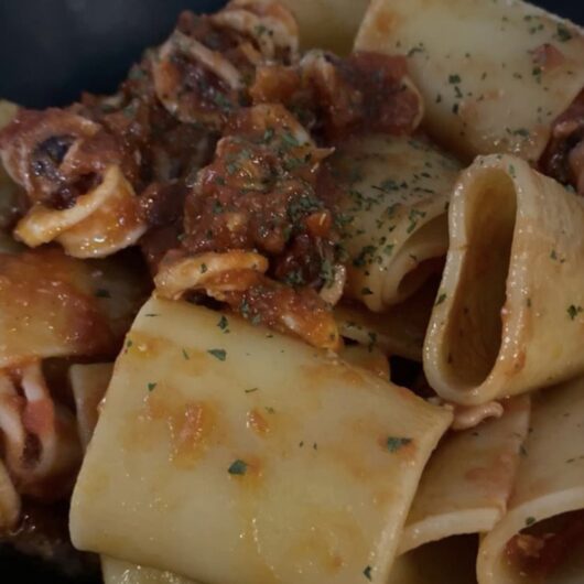 Paccheri e calamari