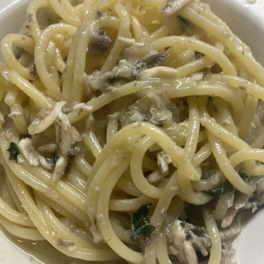 Bigoli con le alici fresche