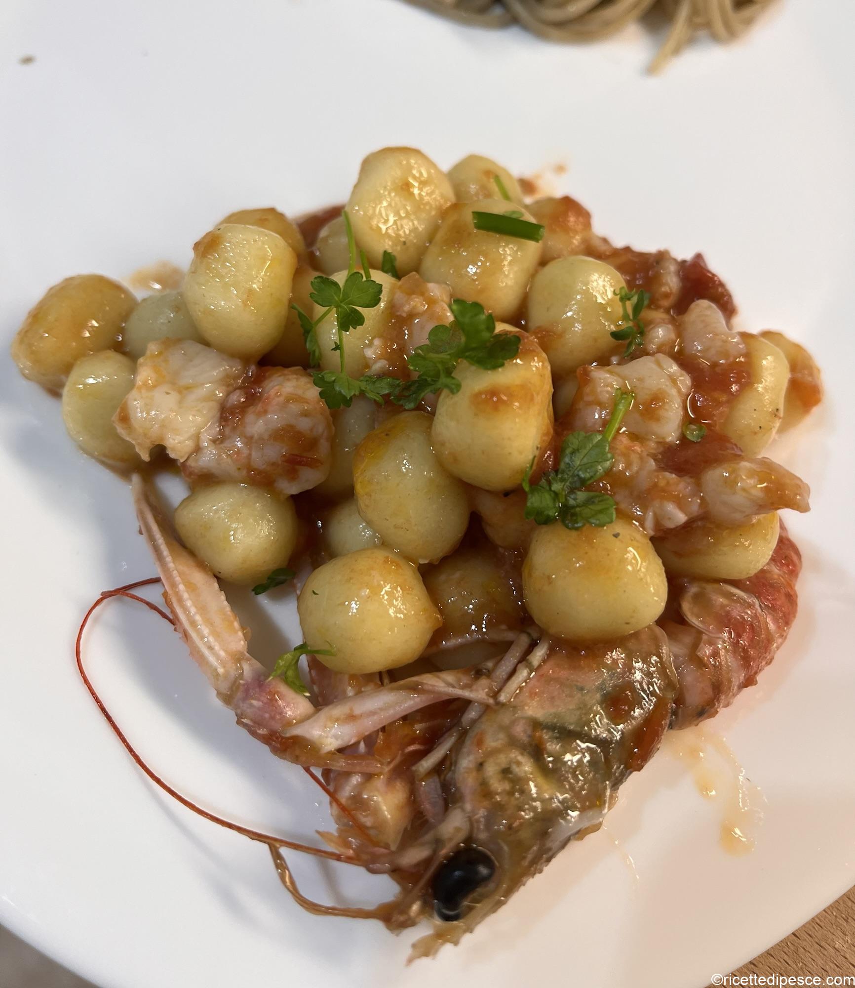 Gnocchi con gli scampetti